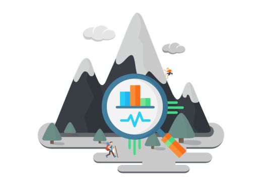 Das Logo von dTS zeigt Berge und Natur und davor einen Kreis mit Symbolen für KI und Datenmanagement. So soll das Kernziel des Projekts - eine digitale Besucherstromlenkung als Beitrag zu nachhaltigem, regionalen Tourismus bildlich dargestellt werden.