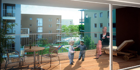 Aktivklimahaus Projekt Mitte Graz - Beispielrendering